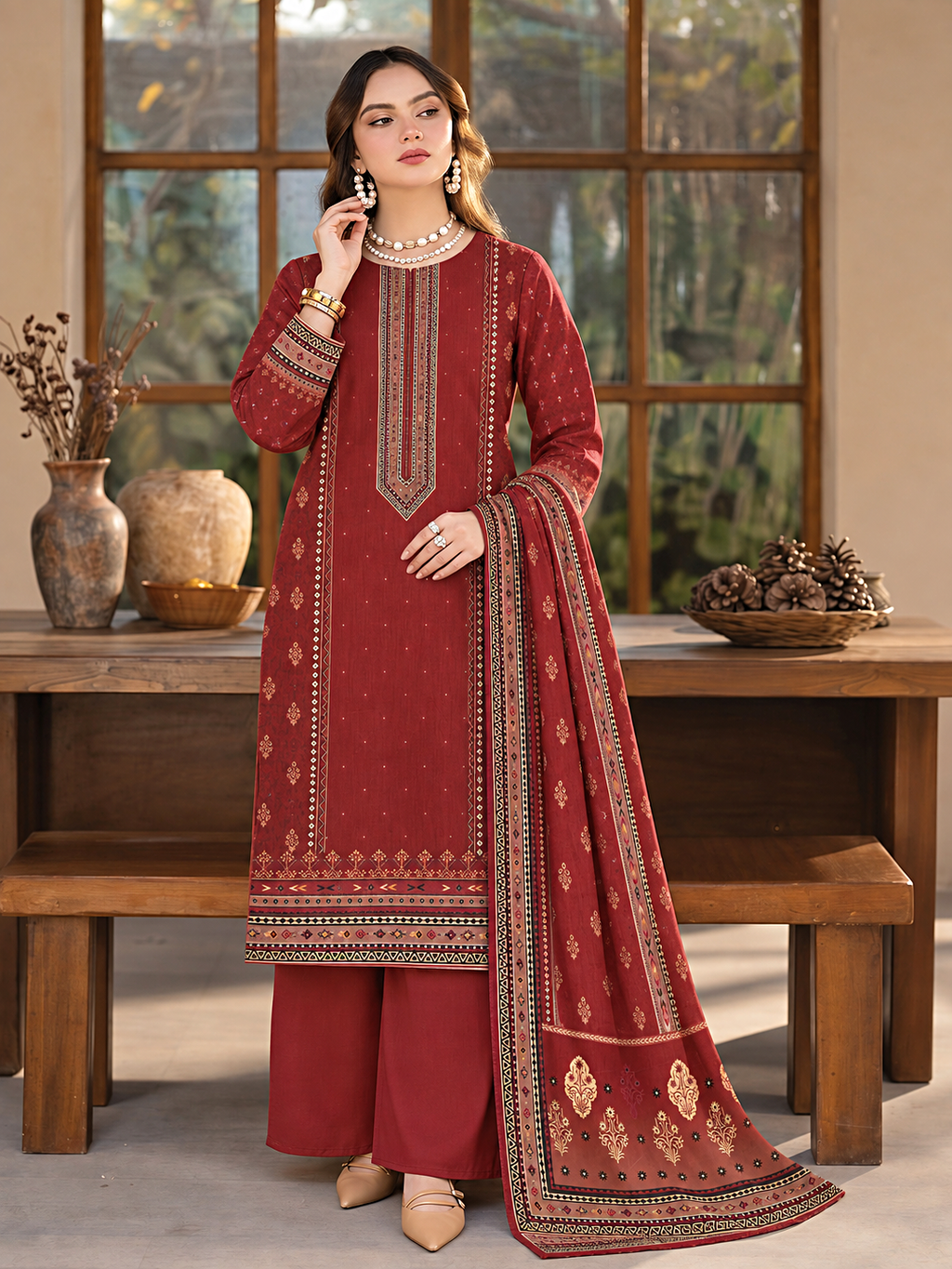 Marjan 3-Piece Printed Suit Vol 2 (Design 4)