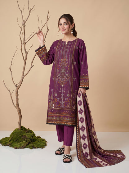 Unstitched Printed Lawn 3 Piece