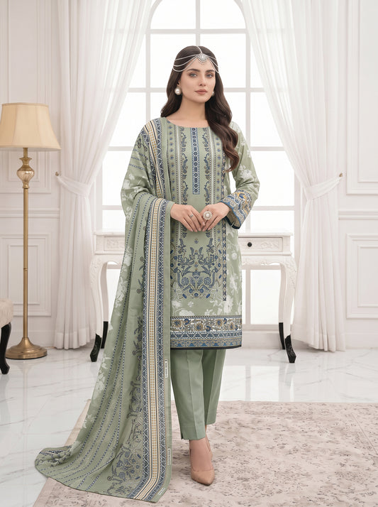 Unstitched Printed Lawn 3 Piece