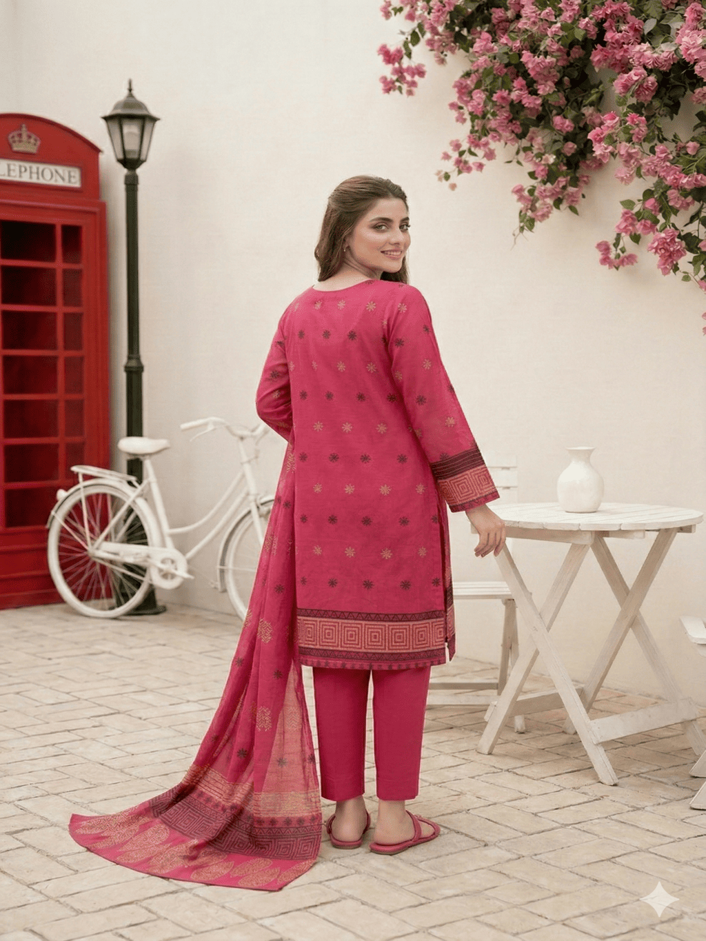 Jacquard Brosha Lawn 3 Piece Suit Unstitched
