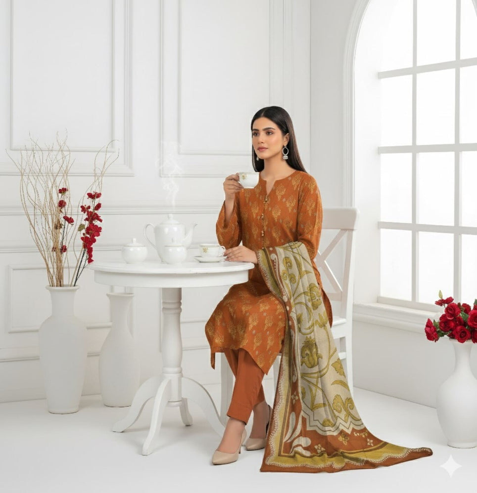 Unstitched Printed Lawn 3 Piece