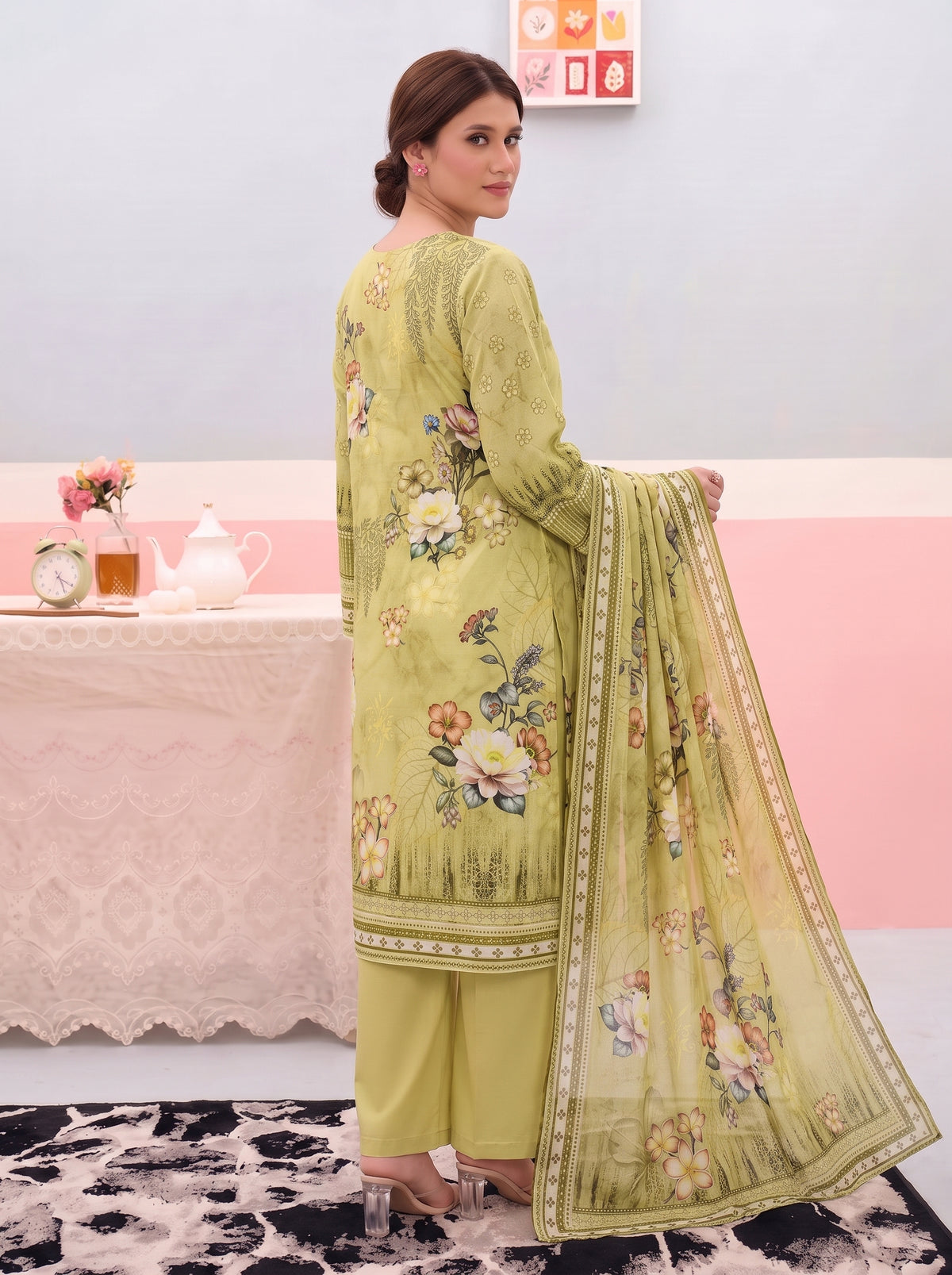 Areeqa Vol 1 Printed 3-Piece Suit (Design 8)