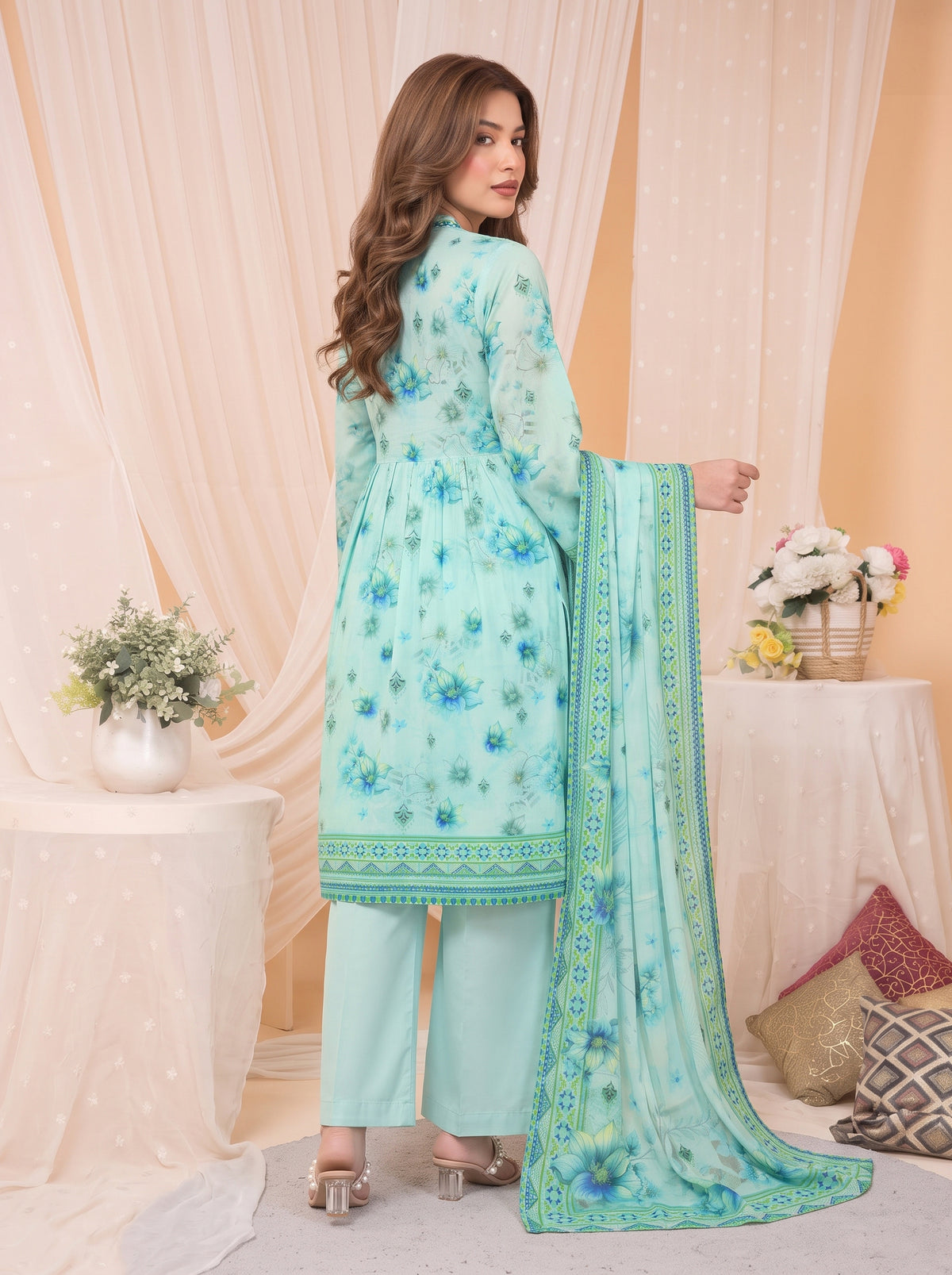 Khumar Vol 1 Printed 3-Piece Suit (Design 4)