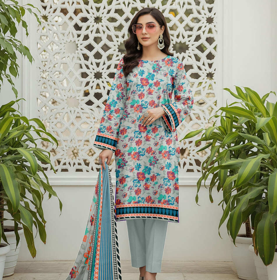 Unstitched Printed Linen Wool 3 Piece