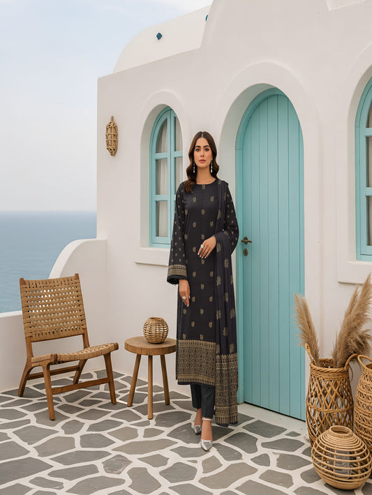 Unstitched Jacquard Brosha 3 Piece