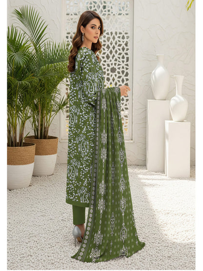 Unstitched Printed Lawn 3 Piece