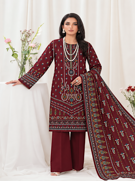 Khaddar Mehak 3-Piece Suit Vol 4 (Design 3)