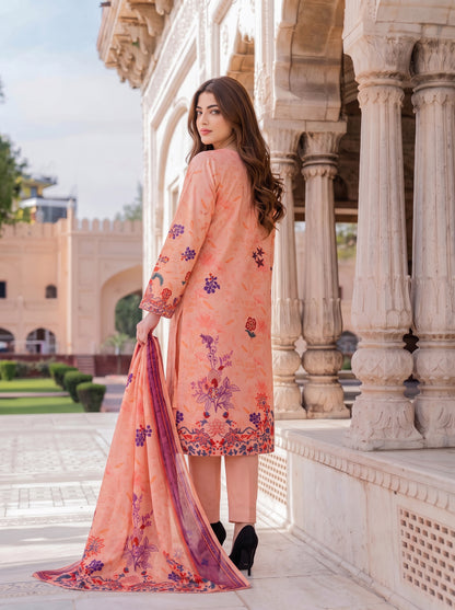 Gul-e-Saher – 3 Piece Printed Lawn Suit