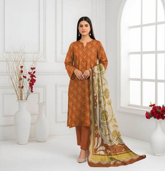 Unstitched Printed Lawn 3 Piece