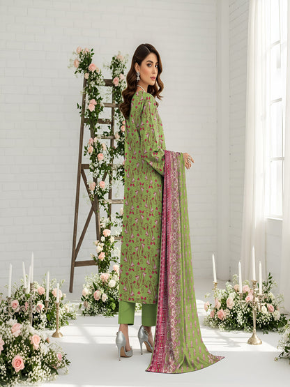 Unstitched Printed Lawn 3 Piece
