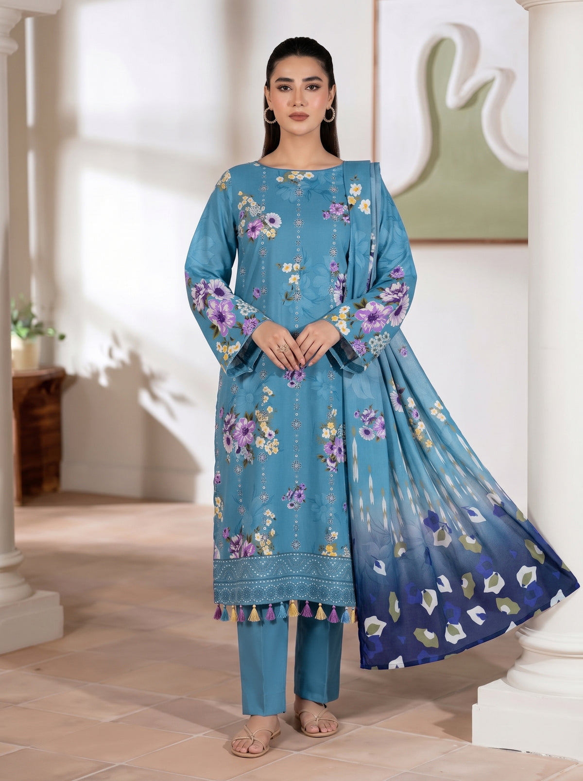 Gul-e-Saher – 3 Piece Printed Lawn Suit