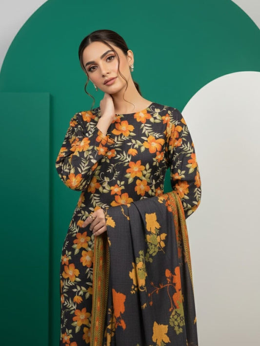 Unstitched Printed Lawn 3 Piece