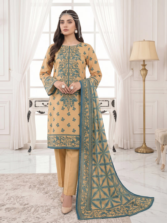 Unstitched Printed Lawn 3 Piece