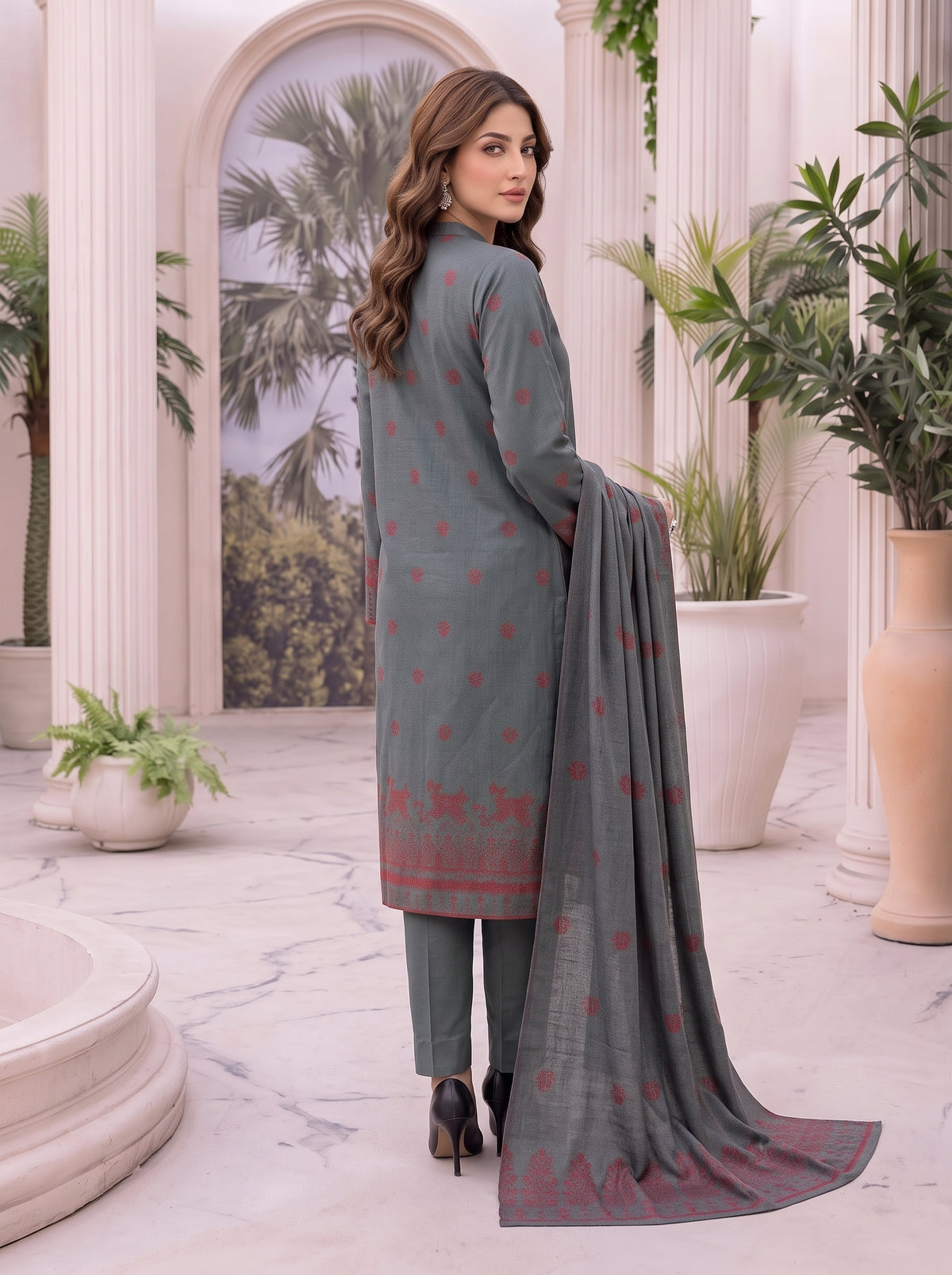 Libas e Khas Karandi 3-Piece Printed Suits Vol 2 (Design 3)