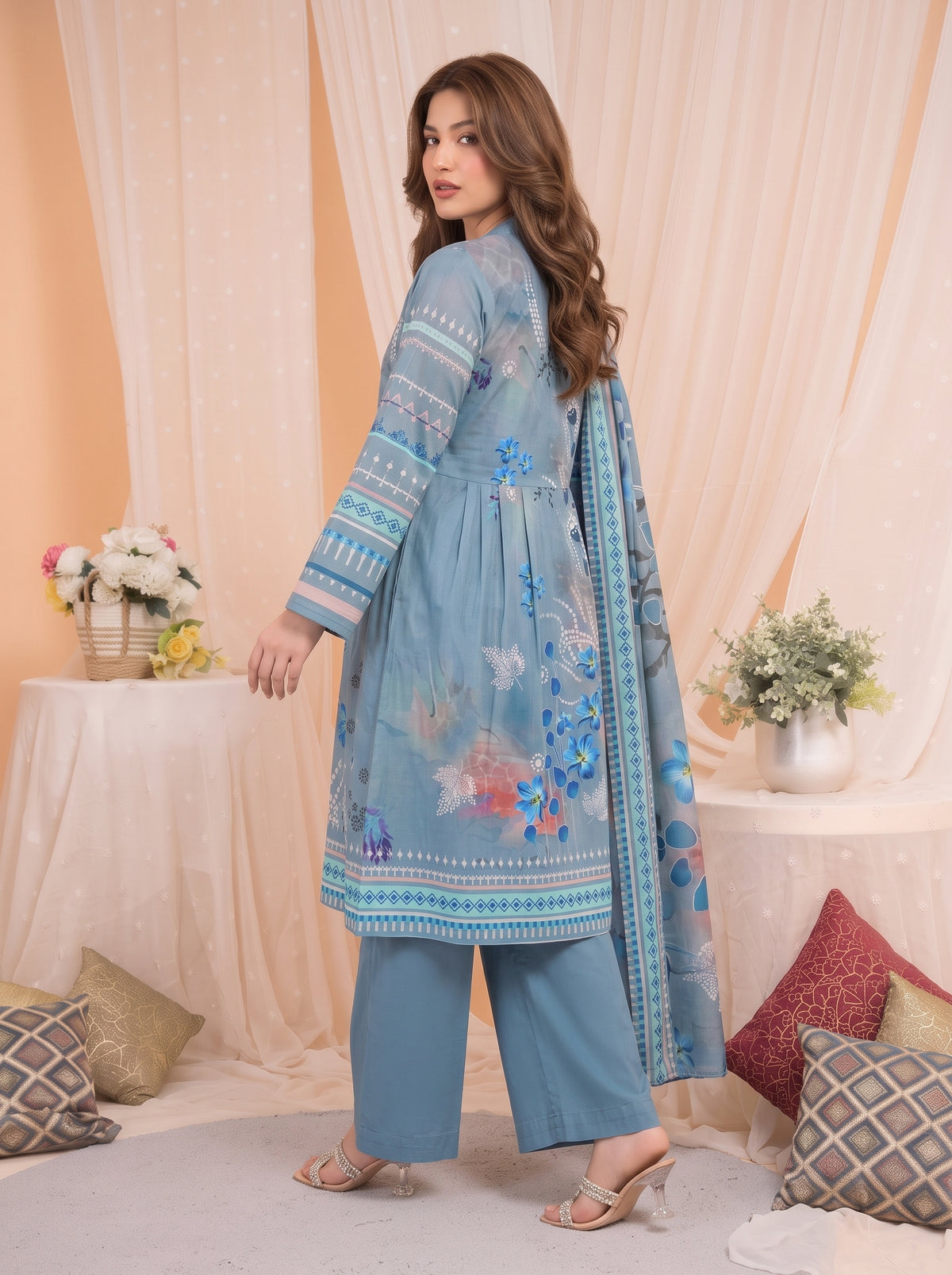 Khumar Vol 1 Printed 3-Piece Suit (Design 5)