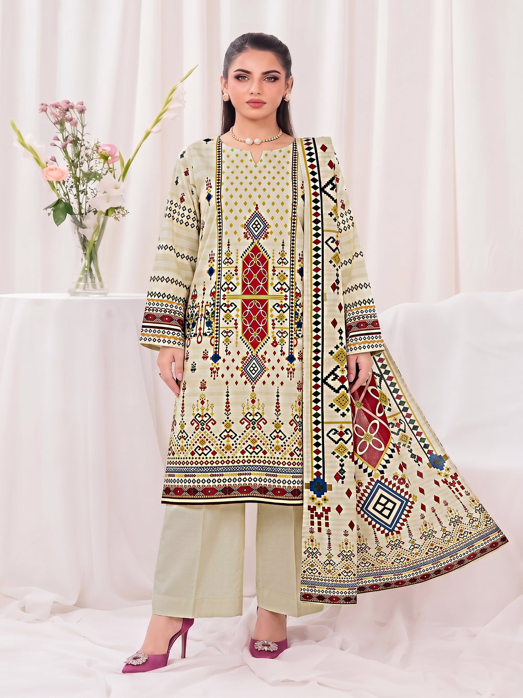 Mayal – 3 Piece Printed Suit