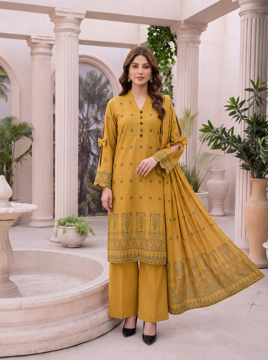 Libas e Khas Karandi 3-Piece Printed Suits Vol 2 (Design 4)