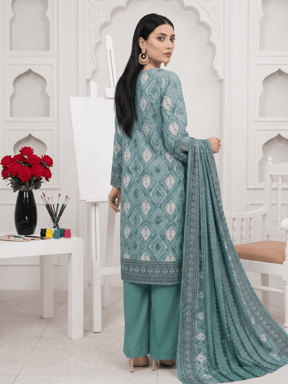Unstitched Printed Lawn 3 Piece