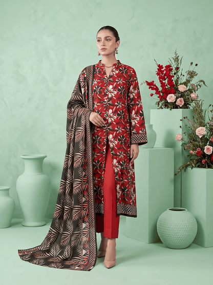 Unstitched Printed Lawn 3 Piece