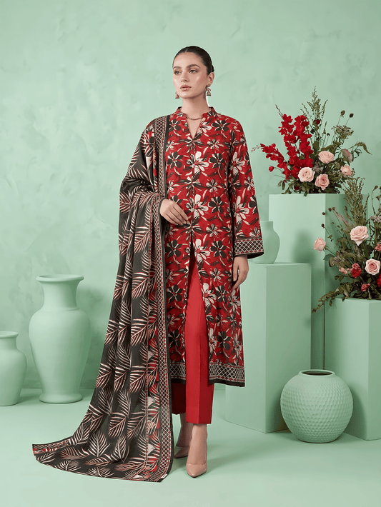 Unstitched Printed Lawn 3 Piece
