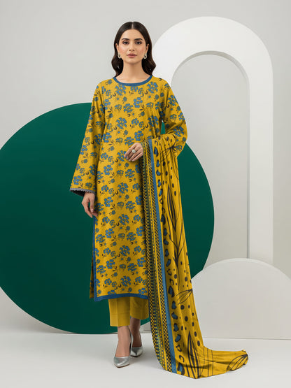 Unstitched Printed Lawn 3 Piece