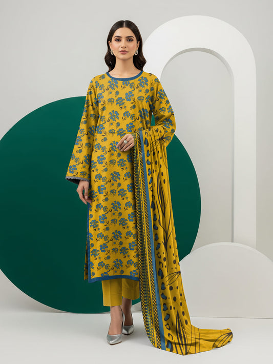 Unstitched Printed Lawn 3 Piece