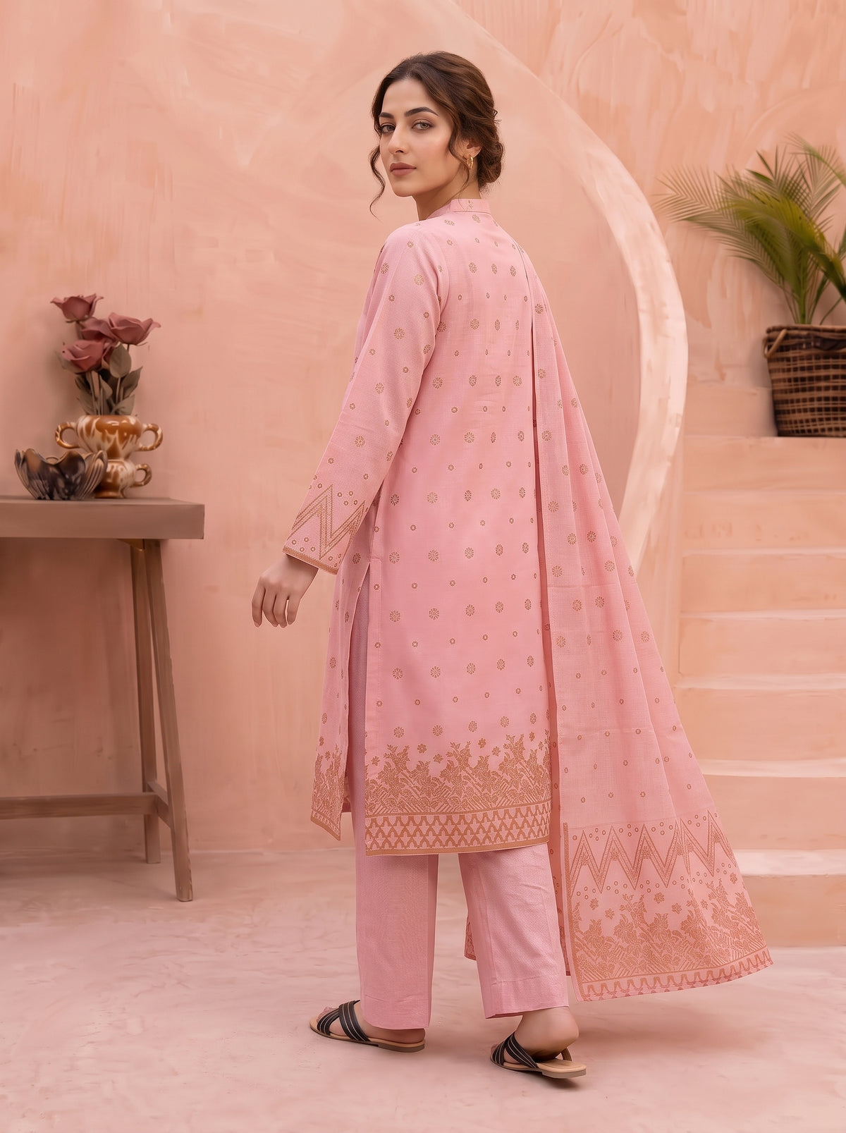 Libas e Khas Karandi 3-Piece Printed Suits Vol 1 (Design 2)