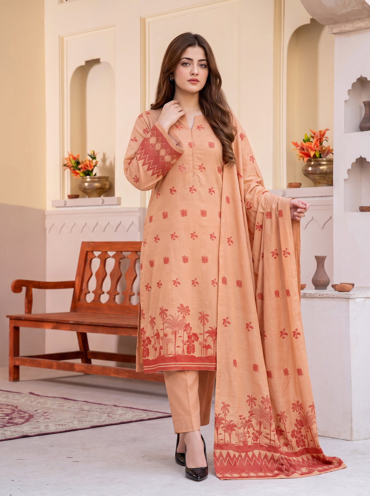 Saqaafah – 3 Piece Printed Lawn Suit