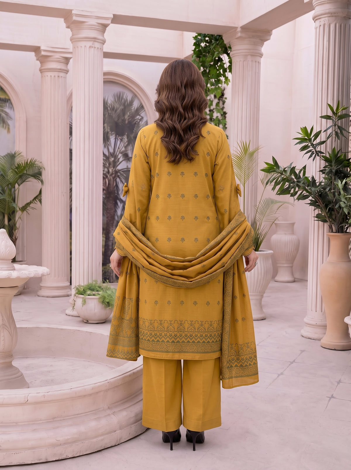 Libas e Khas Karandi 3-Piece Printed Suits Vol 2 (Design 4)