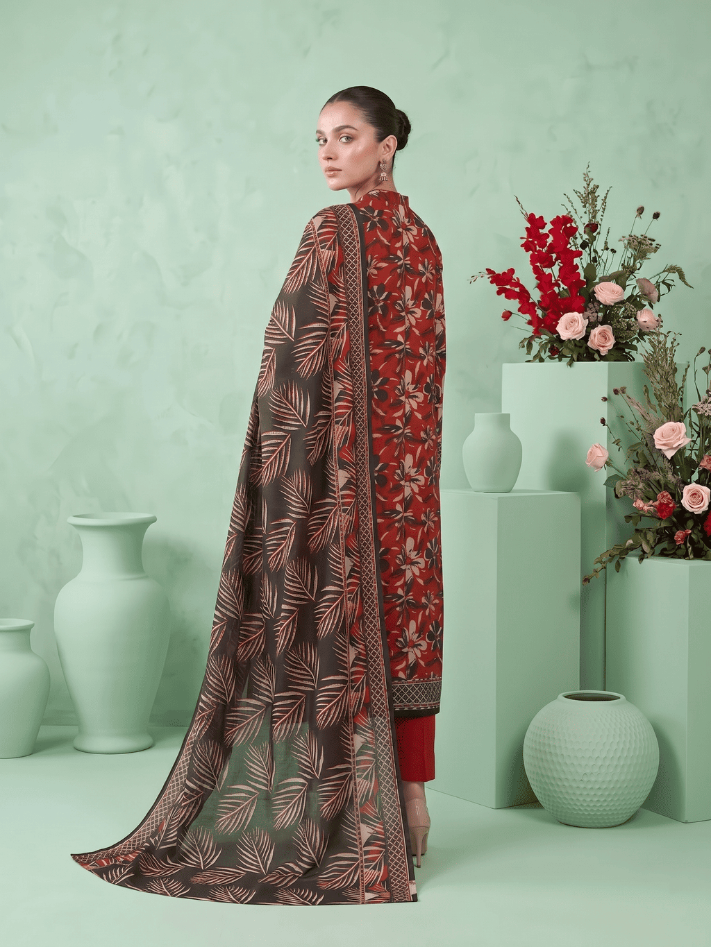 Unstitched Printed Lawn 3 Piece