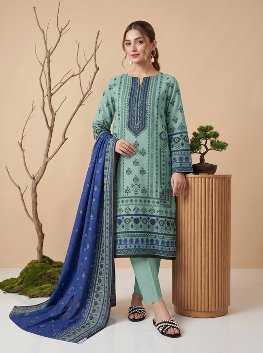 Unstitched Printed Lawn 3 Piece