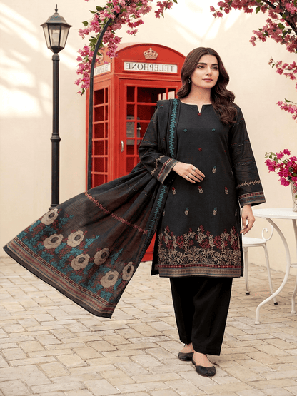 Jacquard Brosha Lawn 3 Piece Suit Unstitched