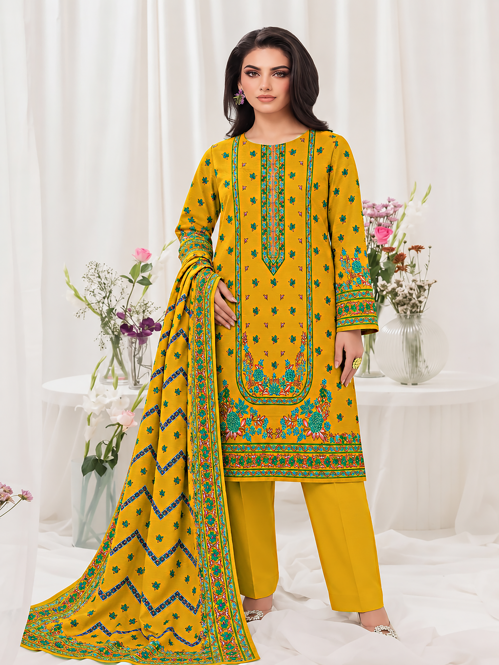Khaddar Mehak 3-Piece Suit Vol 4 (Design 5)