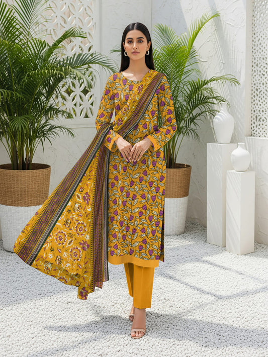Unstitched Printed Lawn 3 Piece