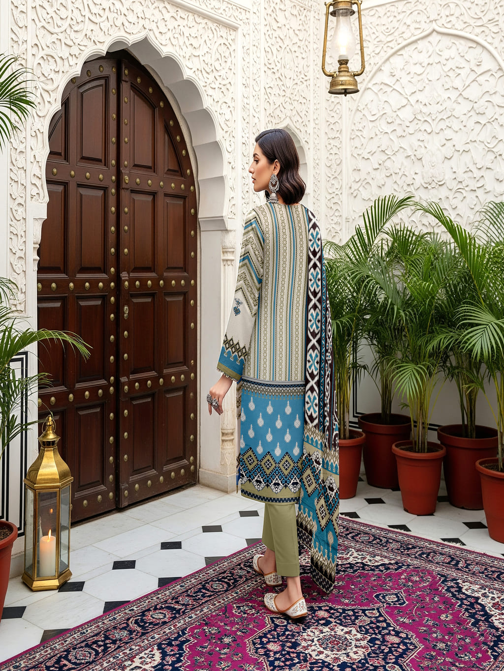 Unstitched Printed Lawn 3 Piece