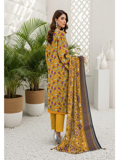 Unstitched Printed Lawn 3 Piece
