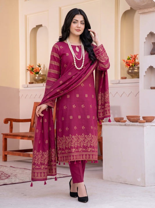 Saqaafah – 3 Piece Printed Lawn Suit