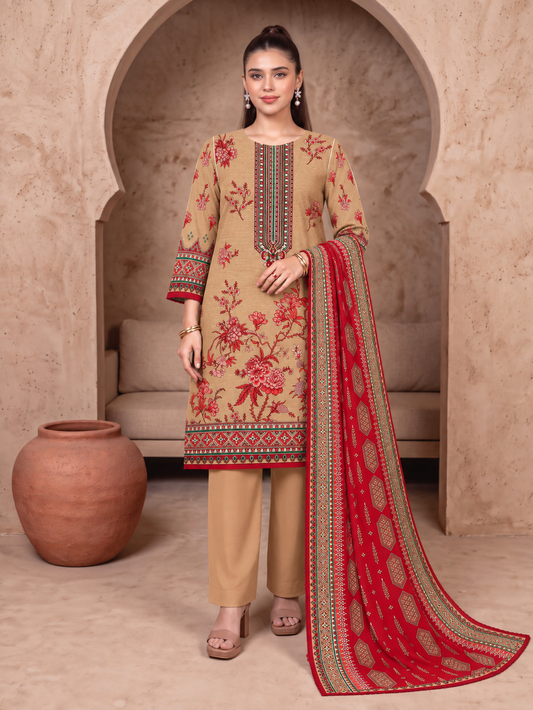 Khaddar Mehak 3-Piece Suit Vol 3 (Design 3)