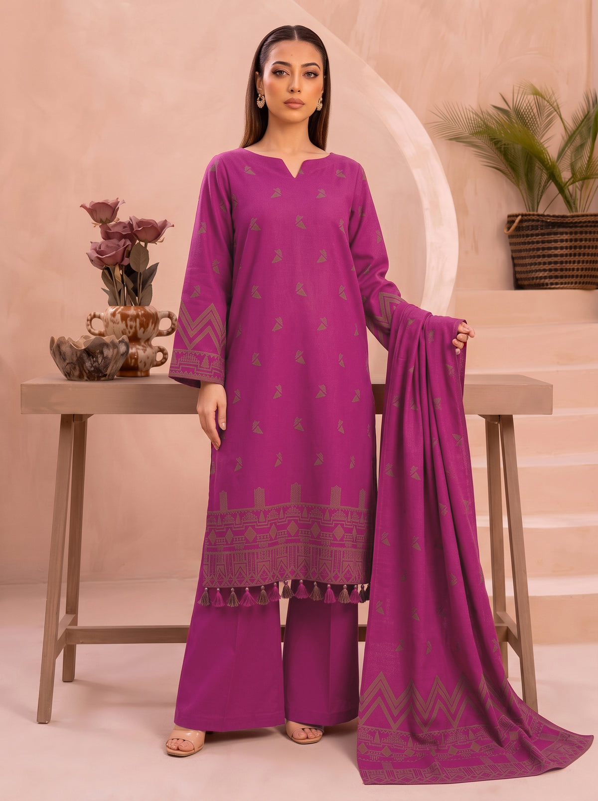 Libas e Khas Karandi 3-Piece Printed Suits Vol 1 (Design 3)