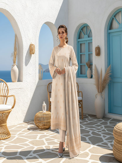 Unstitched Jacquard Brosha 3 Piece
