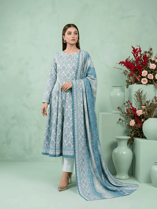 Unstitched Printed Lawn 3 Piece