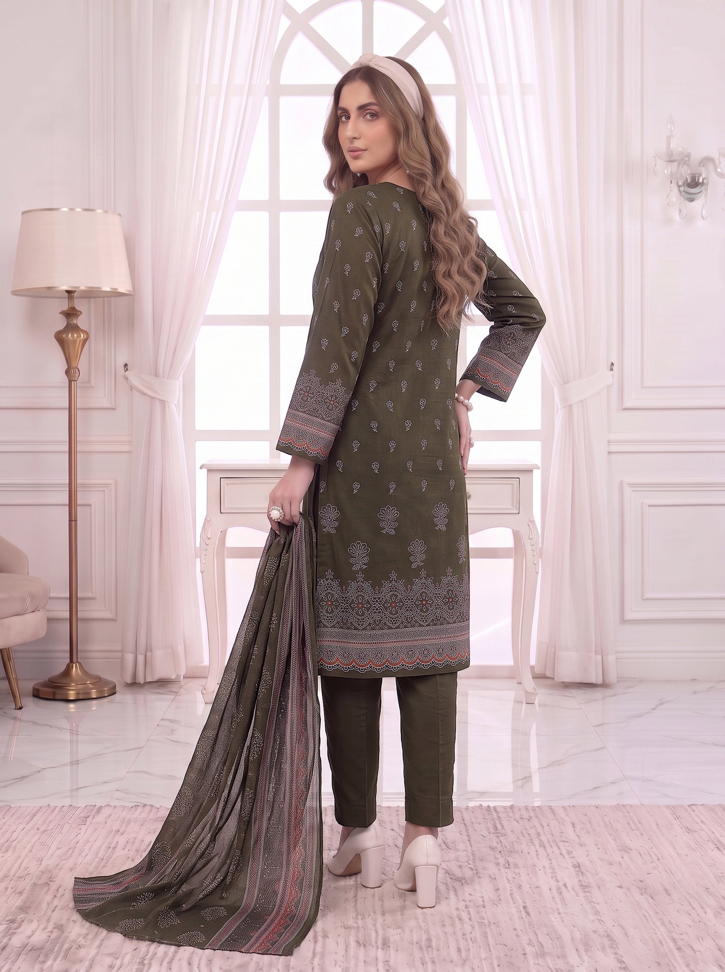 Unstitched Printed Lawn 3 Piece