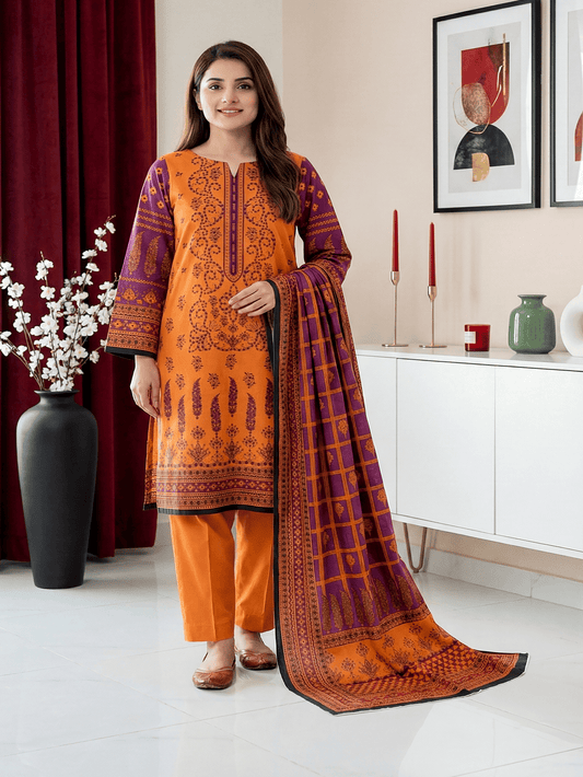 Unstitched Printed Lawn 3 Piece
