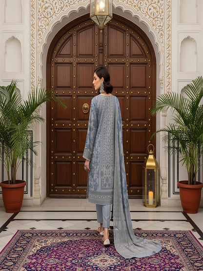Unstitched Printed Lawn 3 Piece