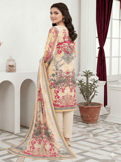 Unstitched Digital Printed Lawn 3 Piece Suit