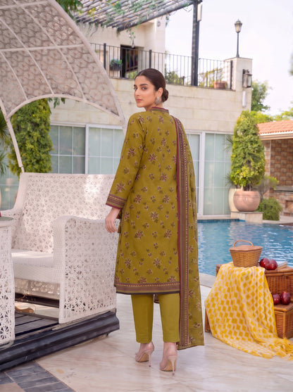 Unstitched Printed Lawn 3 Piece