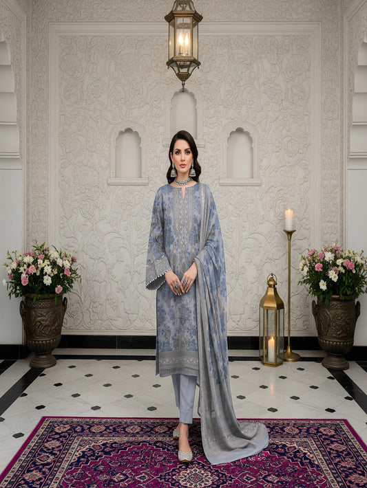 Unstitched Printed Lawn 3 Piece