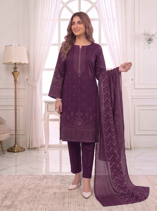 Unstitched Printed Lawn 3 Piece