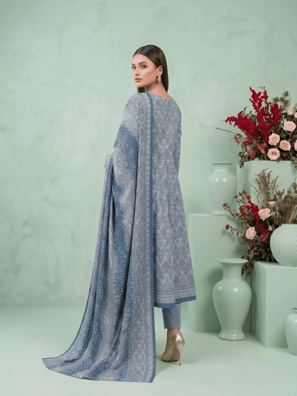 Unstitched Printed Lawn 3 Piece