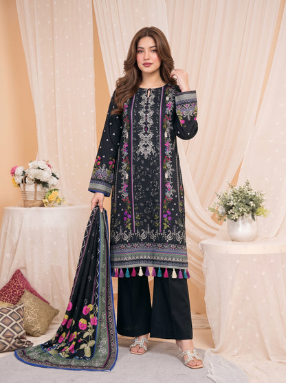 Khumar Vol 1 Printed 3-Piece Suit (Design 1)